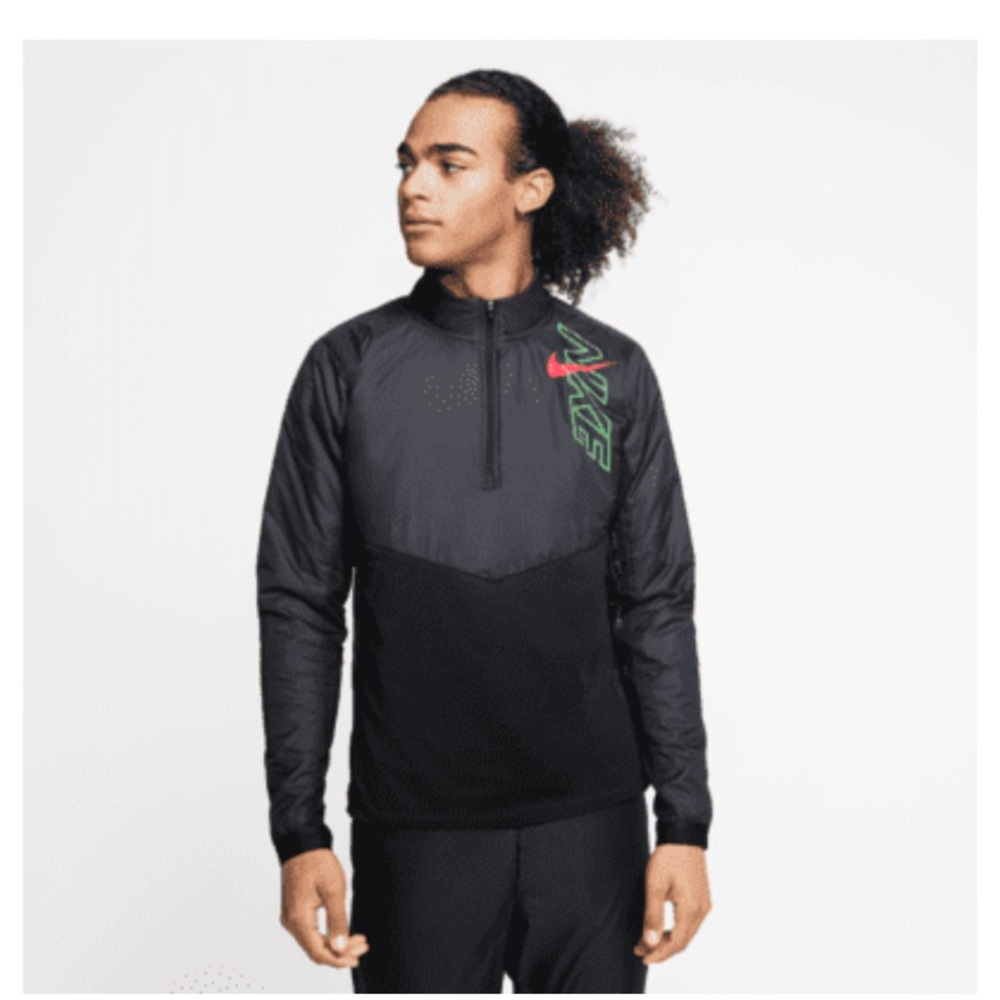 Nike Men's Black and Green Windbreaker